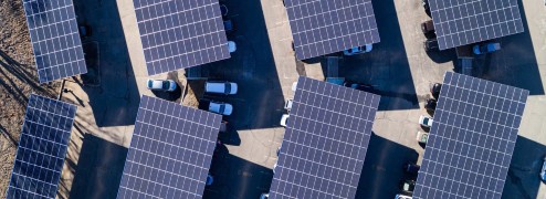 Solární zastřešení parkovacích míst SOLAR ENERGO2 s FVE - napojeno