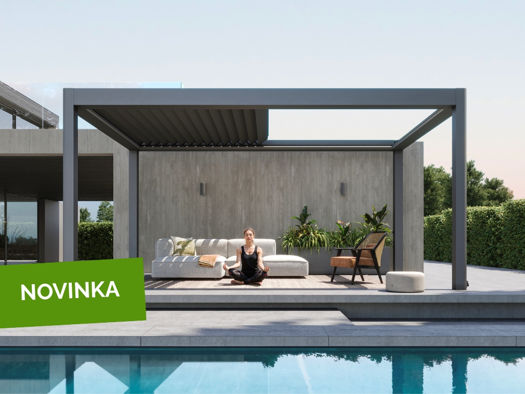 Bioklimatická pergola s posuvnými lamelami