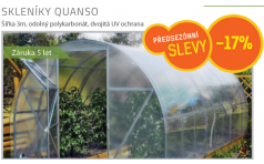 Předsezónní slevy skleníků a foliovníků