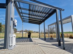 Hliníková solární pergola SOLAR ENERGO s FVE - napojeno