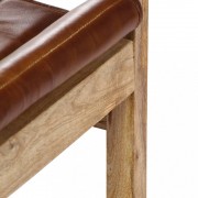 vidaXL Relaxační křeslo hnědé pravá kůže