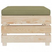 vidaXL 6dílná zahradní sedací souprava z palet + béžové podušky dřevo