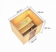 Interiérová finská sauna s kamny 9,0 kW Dekorhome