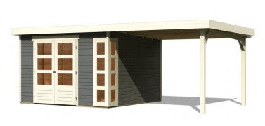 Dřevěný zahradní domek KERKO 6 s přístavkem 240 Dekorhome