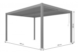 Hliníková zahradní pergola 400 x 300 cm