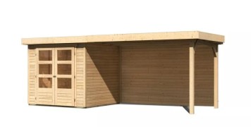 Dřevěný zahradní domek ASKOLA 2 s přístavkem 280 Dekorhome