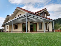 Hliníková pergola rohová POLLARD s polykarbonátem