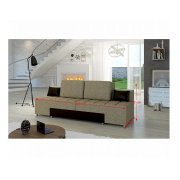 Rozkládací pohovka ATLANTICO béžová / hnědá