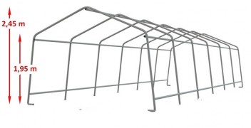 Garážový stan 3,6x9,8m šedá EKONOMY