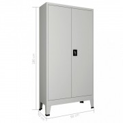 Uzamykatelná kancelářská skříň šedá Dekorhome