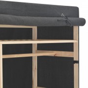vidaXL Šatní skříň šedá 110 x 40 x 170 cm textil