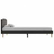 vidaXL Rám postele černý textil 90 x 200 cm