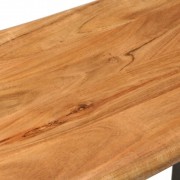 Lavice s živou hranou akáciové dřevo / ocel Dekorhome
