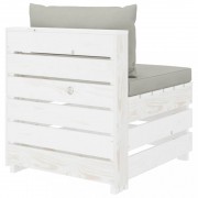 vidaXL 4místná zahradní pohovka z palet s taupe poduškami dřevo