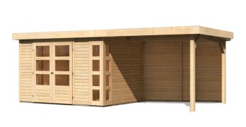 Dřevěný zahradní domek KERKO 5 s přístavkem 280 Dekorhome