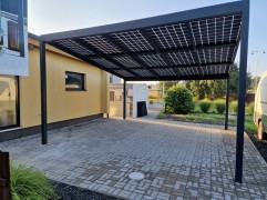 Hliníkový solární přístřešek SOLAR ENERGO2 s FVE - napojeno