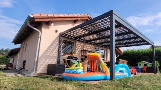 Hliníková solární pergola SOLAR ENERGO s FVE - napojeno