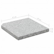vidaXL Závaží pro slunečník žulové 25 kg čtvercové šedé