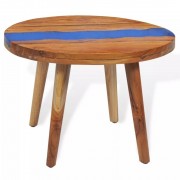 vidaXL Konferenční stolek, teak a pryskyřice, 60x40 cm