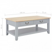 vidaXL Konferenční stolek šedý 100 x 55 x 40 cm dřevo