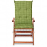 vidaXL Polstry na zahradní židle 6 ks 117x49 cm zelené