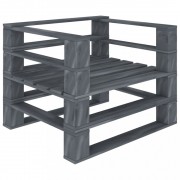 vidaXL 5dílná zahradní sedací souprava z palet + krémové podušky dřevo