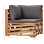 vidaXL 5dílná zahradní sedací souprava s poduškami masivní teak