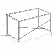 vidaXL PC stůl bílý 120 x 60 x 70 cm