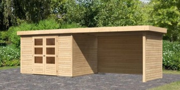 Dřevěný zahradní domek ASKOLA 5 s přístavkem 280 Dekorhome