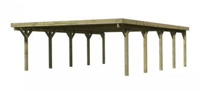 Dřevěný přístřešek / carport CLASSIC 3A Dekorhome