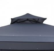 Zahradní altán 3,5x3,5m D5702 červená Dekorhome