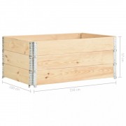 vidaXL Vyvýšené záhony 3 ks 100 x 150 cm masivní borové dřevo