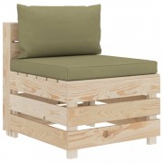 vidaXL 6dílná zahradní sedací souprava z palet + béžové podušky dřevo