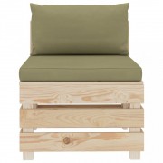 vidaXL 6dílná zahradní sedací souprava z palet + béžové podušky dřevo