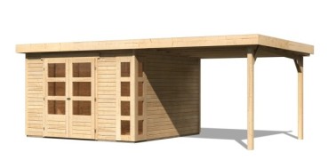 Dřevěný zahradní domek KERKO 6 s přístavkem 280 Dekorhome