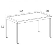Zahradní stůl 140 cm