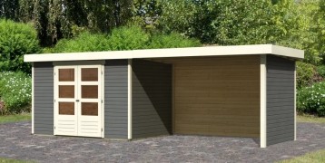 Dřevěný zahradní domek ASKOLA 4 s přístavkem 280 Dekorhome
