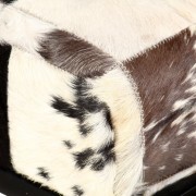 vidaXL Lavice 110 cm černá patchwork pravá kozí kůže