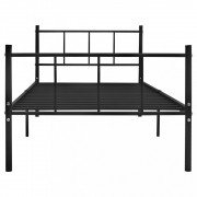 vidaXL Rám postele černý kov 90 x 200 cm