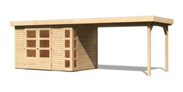 Dřevěný zahradní domek KERKO 4 s přístavkem 280 Dekorhome