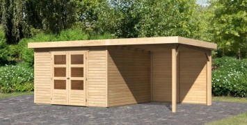 Dřevěný zahradní domek ASKOLA 6 s přístavkem 240 Dekorhome