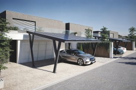 Hliníkový solární přístřešek e-ORBITA CAR