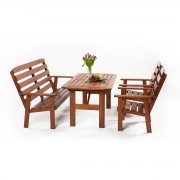 Garland Viken sestava nábytku z borovice (2x křeslo, 1x lavice, 1x stůl)