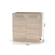 Kuchyňská linka NOVA PLUS 240 dub sonoma / bílá