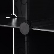 vidaXL Modulární skříň s 18 přihrádkami černobílá 37 x 146 x 180,5 cm