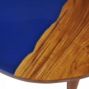 vidaXL Konferenční stolek, teak a pryskyřice, 60x40 cm