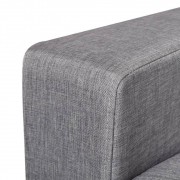 vidaXL Sedací souprava dvojsedák a trojsedák textil světle šedá