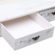 vidaXL Konferenční stolek bílý s patinou 100 x 50 x 45 cm dřevo