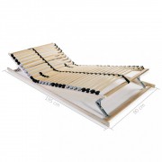 vidaXL Lamelové rošty do postele 2 ks 28 lamel 7 zón 90 x 200 cm