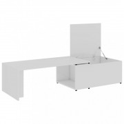 vidaXL Konferenční stolek bílý vysoký lesk 150x50x35 cm dřevotříska